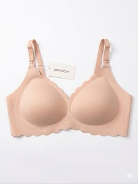Momcozy Jelly Strip Seamless Floral Push up Nursing Bra Size 2XL